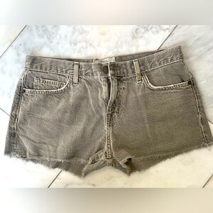 Current/Elliott, women’s 26 waist, gray cutoff jean denim shorts, 2” inseam